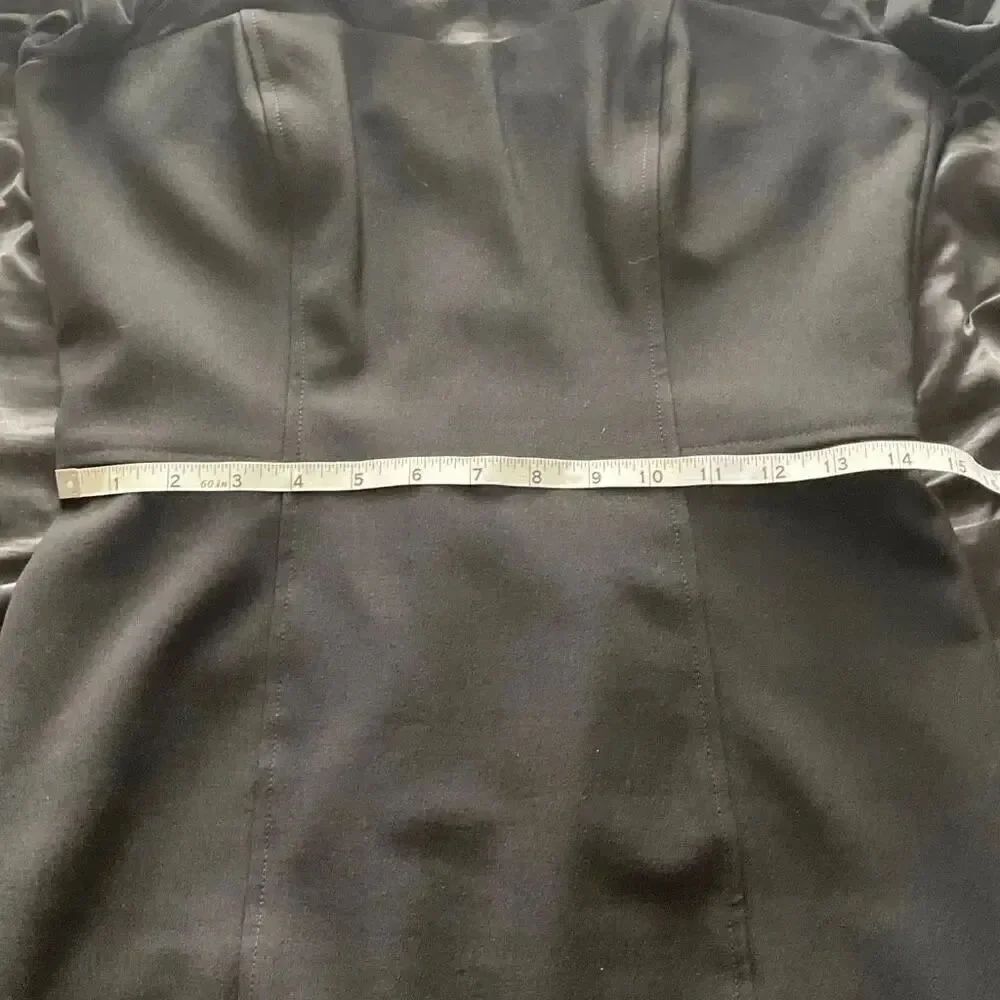 Nordstrom Maggy London classy sheer illusion bodycon black midi dress size 8 - Picture 11 of 16